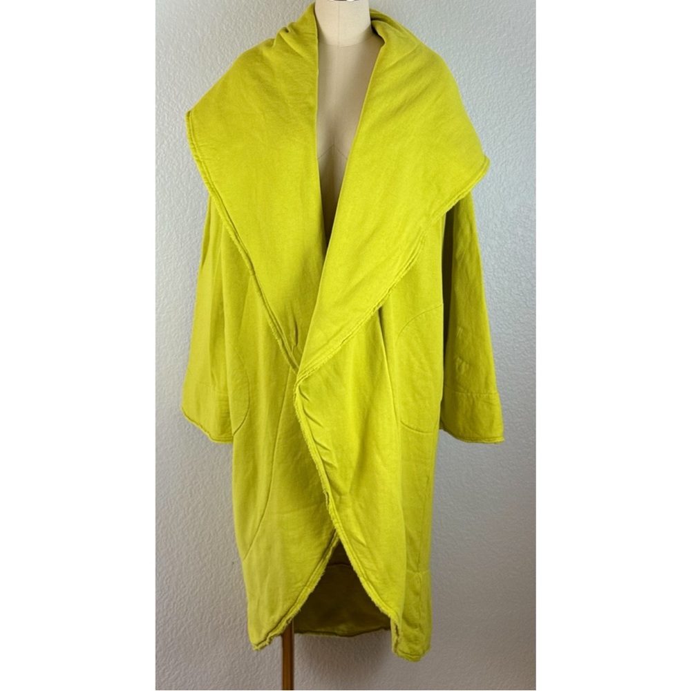 Bryn Walker The Wrap Coat In Bamboo Fleece Dandelion Lagonlook, size Medium